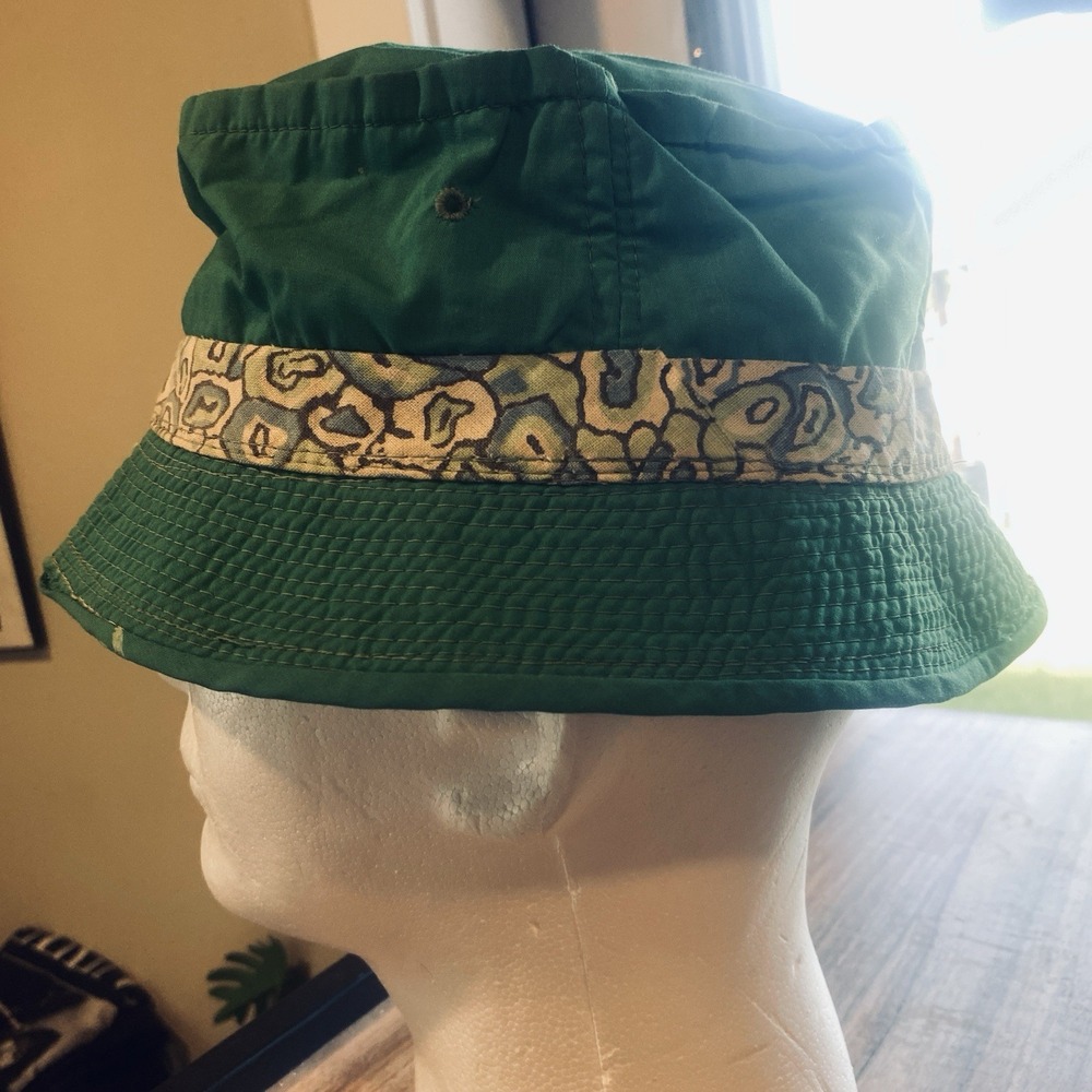 Vintage Green Bucket Hat Easy Roll Crushable Outdoor Fishing Safari Cap